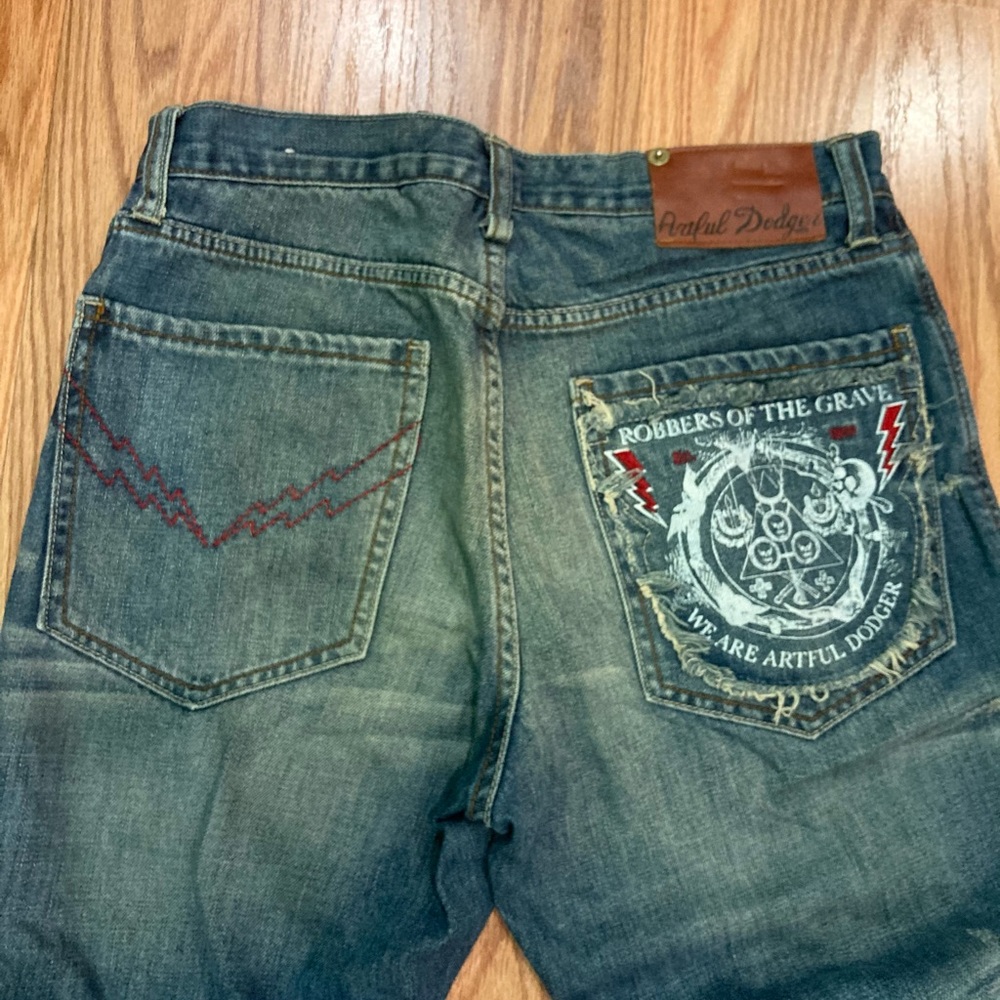 Awful dodgers men’s jean little distressed-size 32 - Picture 6 of 8